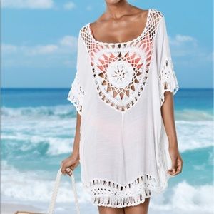 Crotchet Detail Swim Cover Up